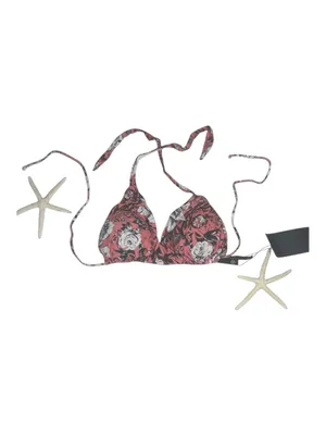 new Vix ✦ Print String Triangle Bikini Halter Top ✦ Pink Floral ✦ Large ✦ D Cup thumbnail 6