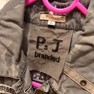 pre-owned Vintage Picasso P.J. brand camouflage jacket with a phoenix bird embroidery detail thumbnail 2