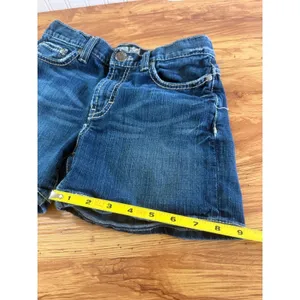 BKE Drew Denim Shorts Dark Wash Contrast Stitch Size 25‎ Americana Summer thumbnail 9