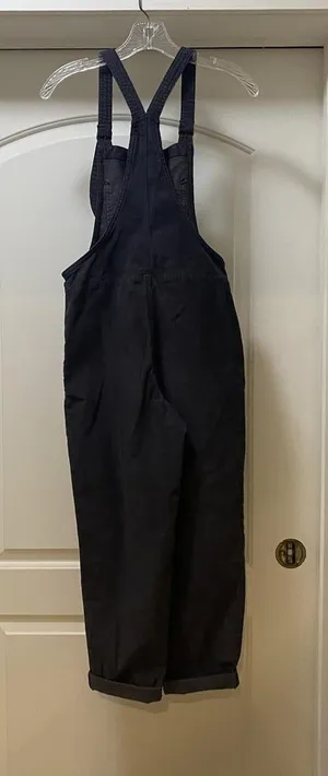 Aerie Overalls Womens XXS Gray Corduroy Square Neck Bib Pockets Casual Relaxed thumbnail 1