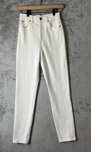 SLVRLAKE Beatnik High Rise Skinny Jeans White‎ Stretch Denim Minimalist Chic 25 thumbnail 1