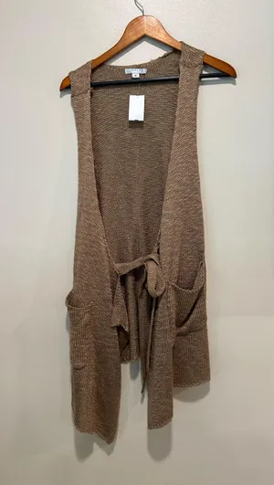 NWT crochet cardigan (M) Brown Size M thumbnail 1