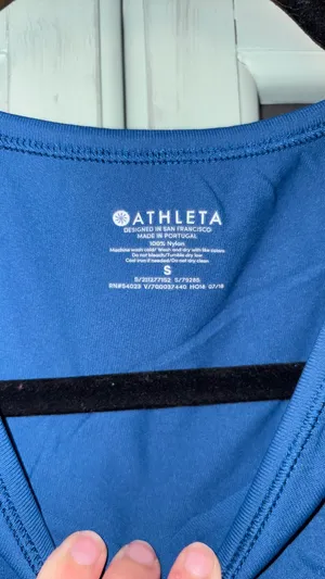 Athleta Open Back Blue Tank thumbnail 4