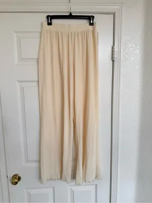 Open‎ Edit Nordstrom Wide Leg Butter Yellow Palazzo Pants Elegant High-Waist S thumbnail 4
