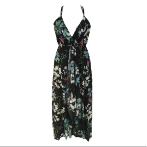 Boho Split Skirt Maxi Dress Black Size L thumbnail 4