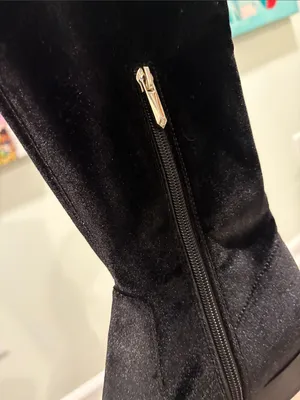 Sam Edelman Black Velvet Patricia OTK Size 8 Boots thumbnail 10