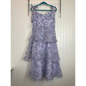NWT LULUS Glamorous Sweetie Lavender Burnout Tie-Strap Bustier Midi Dress Sz XS thumbnail 2
