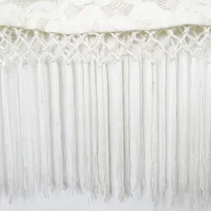Miss Me White Lace Crochet Tassel Fringe Sleeveless Top Size Large thumbnail 6