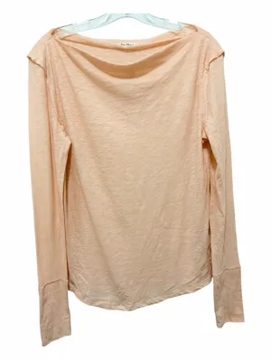 Free People Kimmi‎ Long Sleeve Top in Pretty in Peach Small NWT thumbnail 2