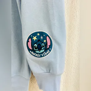 Disney Stitch Women’s Blue Full Zip Character Sweatshirt Hoodie medium size thumbnail 3