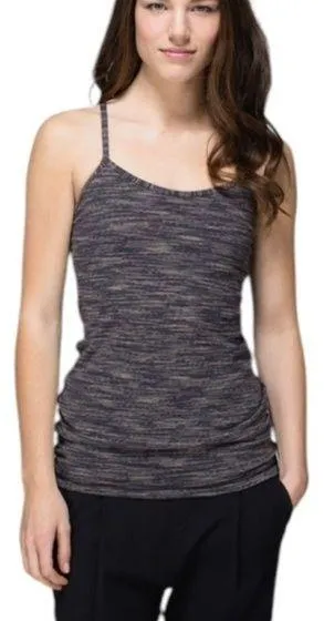 Lululemon Power Y Athletic Tank Luon Wee Are From Space Black Cashew Size 4 thumbnail 1