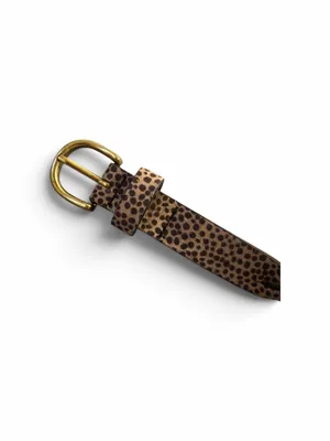 Braided Leopard Print Leather Belt thumbnail 2