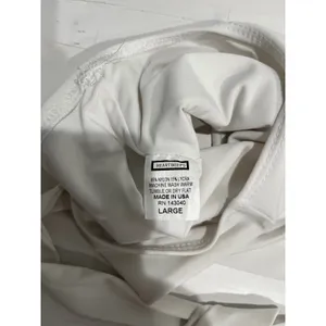 White Crop Top Sleeveless Tie Waist Heartbeeps Women's Size‎ Large thumbnail 4