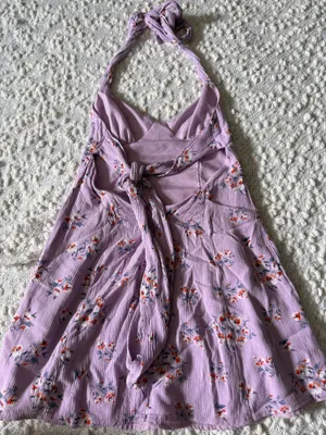 Forever 21 Purple Halter Sun Dress Size Small thumbnail 2