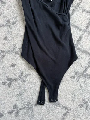 Abercrombie & Fitch Black Ribbed Tank Bodysuit thumbnail 3
