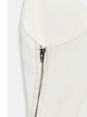 NWT ZARA Bloggers Fave TRF DENIM STRAPPY JUMPSUIT Ecru XXL thumbnail 8