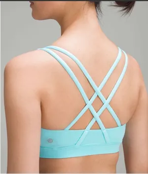 Lululemon Energy Bra *Medium Support, B–D Cups - Cyan Blue thumbnail 2