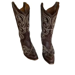 Circle G Womens Cowboy Boots Size 9.5 Brown Leather Square Toe Western Texas thumbnail 14