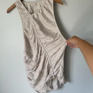 Free People Movement Ruched Drawcord Athletic Tank Top Beige Women's Size Small thumbnail 5