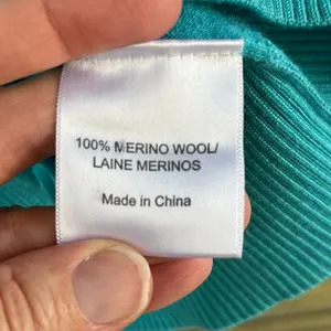Tory Burch Women's Simone Cardigan Turquoise Logo Button Size M thumbnail 6