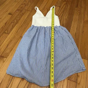 Kule Tuckernuck Esmee‎ Crochet Top Stripe Poplin Skirt Dress Size Small thumbnail 8