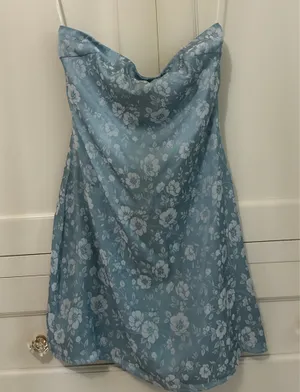 Princess Polly Mini Dress Floral White Blue thumbnail 2