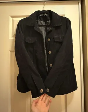 K Zell Corduroy Jacket Black thumbnail 4
