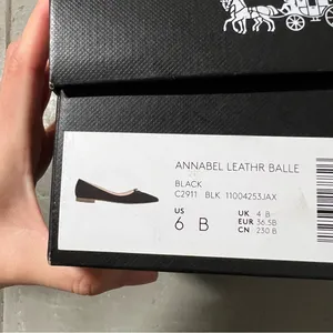 Coach Annabel Leather Ballet Flats in Black Size 6 EUC thumbnail 4