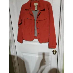 EUC Ladies L.L. Bean Corduroy Burnt Orange Button Down Jacket SIZE XS thumbnail 8