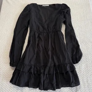 Abercrombie & Fitch Black Long Sleeve Tiered Ruffle Mini Dress XSP Petite thumbnail 1