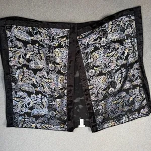 J. Jill Women's S-L Black Burnout Velvet Floral Paisley Kimono Wrap Cardigan thumbnail 1