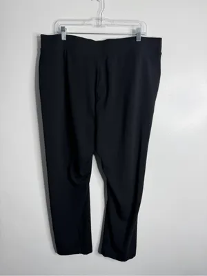J. Jill Slim Leg Pull On Pants 2X Pockets Black Stretch Minimalist Casual Lounge thumbnail 3