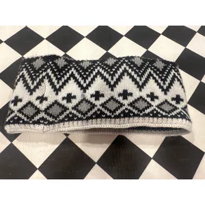 Swiss Tech Black White Fair Isle Knit Headband 3M Thinsulate Winter Ear Warmer thumbnail 5