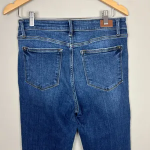 Judy Blue Jeans Womens 11/30 Blue Boot Cut Medium Wash Frayed Hem‎ Stretch Denim thumbnail 10