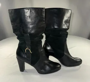 Lauren Ralph Lauren - Genuine Leather Suede Woman’s Heeled Boots Size 6M Classic thumbnail 1
