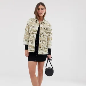 NWT Bershka natural camo army jacket in beige thumbnail 3