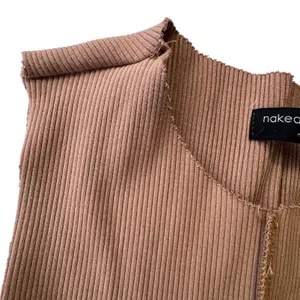Naked Wardrobe All Snatched Up‎ Ribbed Midi Dress Brown Womens Large Sleeveless thumbnail 6