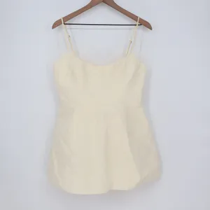 Showpo Carolina Mini Dress Off White Scoop Neck Panel Bodice Womens Size 8 thumbnail 2