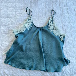 Free People Intimately Lace Trim Cami Tank Top Satin thumbnail 3