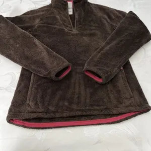 The North Face Size-L/G Womens Brown Fleece 1/4 Zip‎ Pullover Jacket thumbnail 12