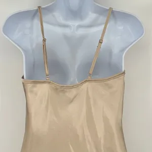 Y2K Bebe Cowl Neck Satin Slip Dress XS Champagne USA Glam 90s Indie Sleaze Party thumbnail 6