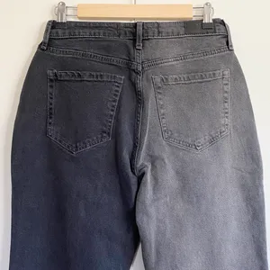 Two Tone Gray High Rise Mom Jean 27 thumbnail 6