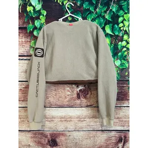 Nike x Cactus Jack Travis Scott Crop 1/4 Zip Fleece Crew Sweatshirt Women's L thumbnail 4
