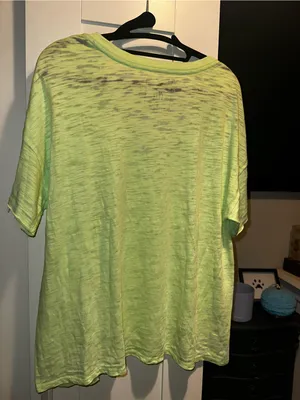NWOT Free People We The Free Maddie Burnout Tee- Lime Green $58 MSRP thumbnail 5