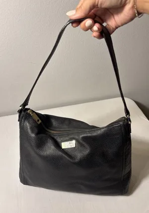 KATE SPADE Highland Park Bria Shoulder Bag Black Pebbled Leather Purse thumbnail 1