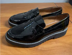 NWT FRANCO SARTO Cassandra Black Platform Penny Loafer Women's Size 8.5 thumbnail 1