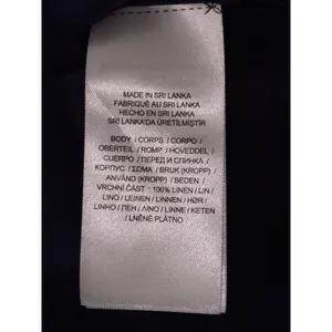 Lauren Ralph Lauren Navy Blue 100% Linen Roll-Tab Button Down Shirt‎ SP thumbnail 8