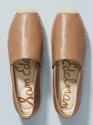 Sam Edelman Women's Kesia Light Brown Genuine Leather Espadrille Flats Size 7.5 thumbnail 1