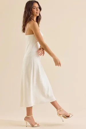Olandria Satin Midi Dress thumbnail 3