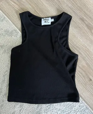 Princess Polly Black Halter Crop Top thumbnail 2